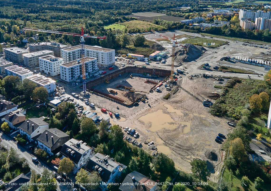 08.10.2020 - Baustelle Alexisquartier und Umgebung in Neuperlach